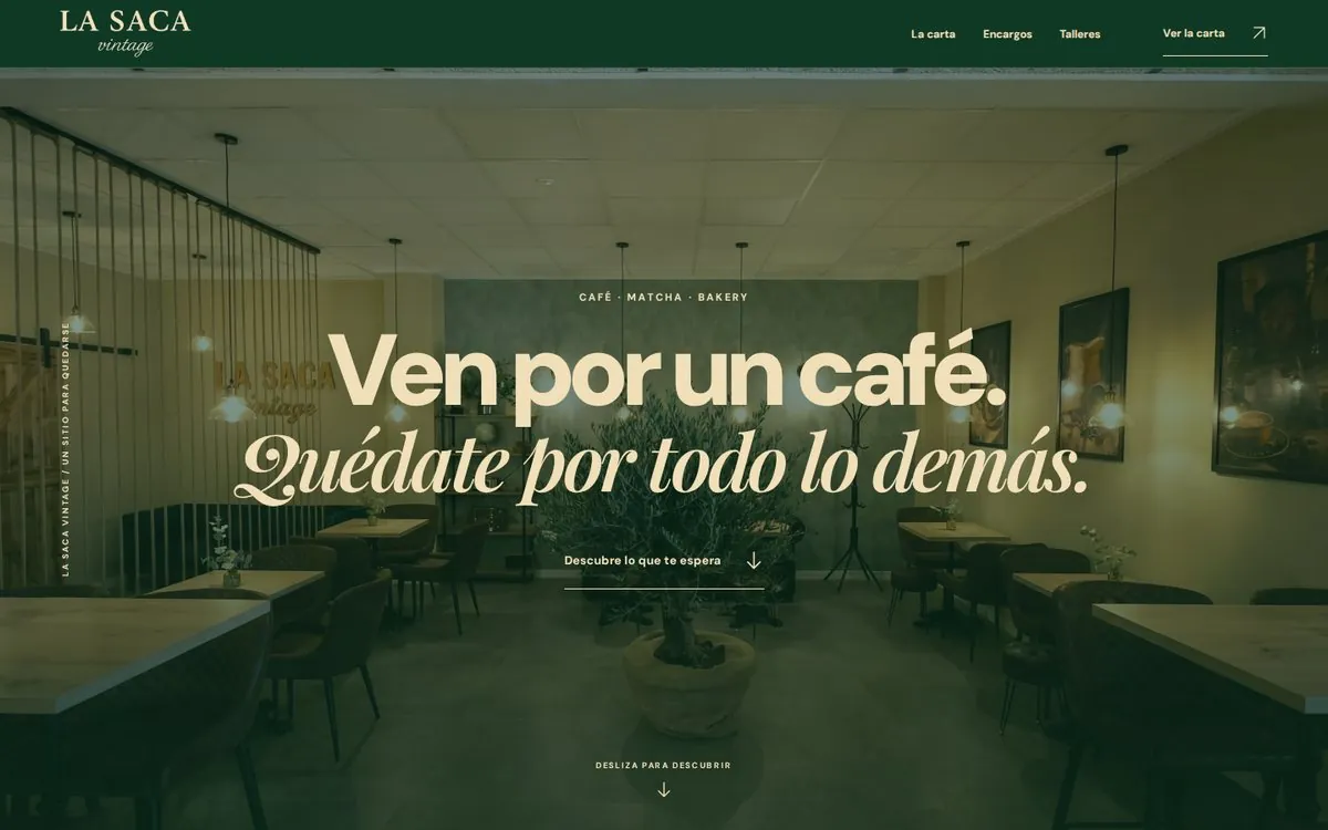 Portada de la web de La Saca Vintage