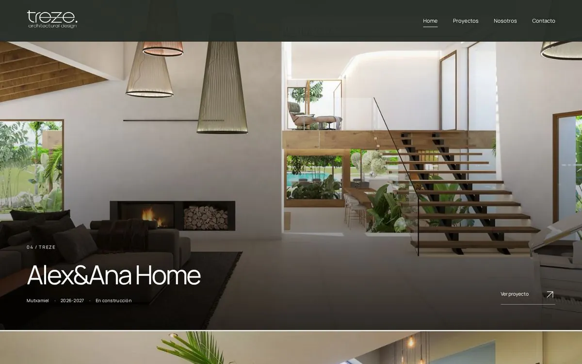 Web de Treze Arquitectura, vista 4