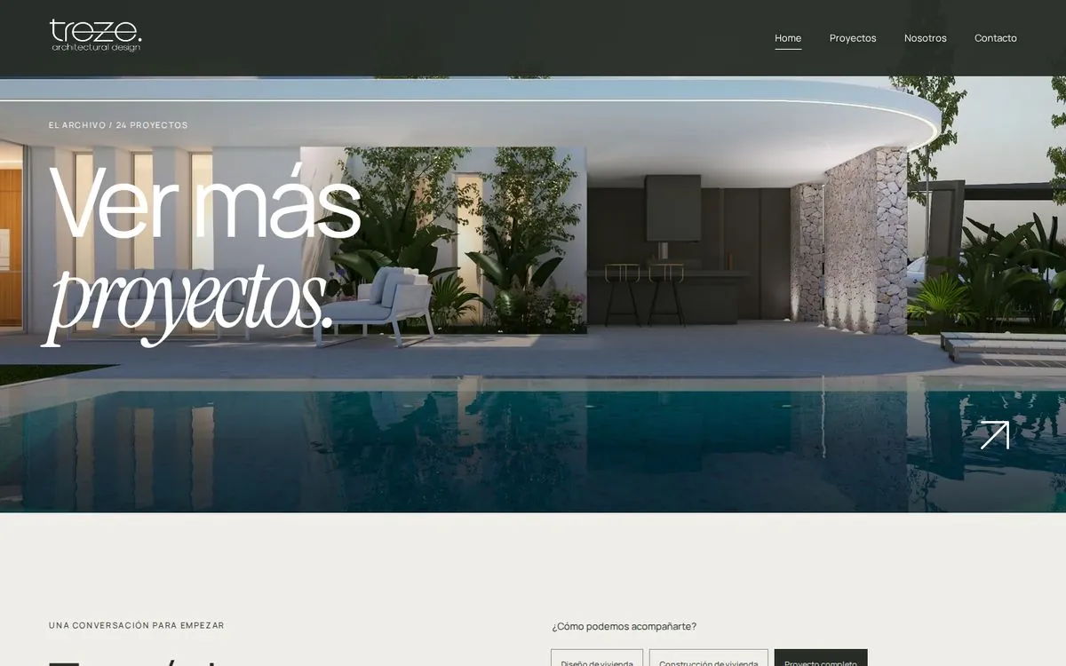 Web de Treze Arquitectura, vista 6