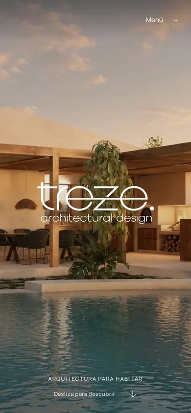Web de Treze Arquitectura en el móvil